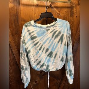 Lucky Brand Cropped Tie-dye Sweatshirt